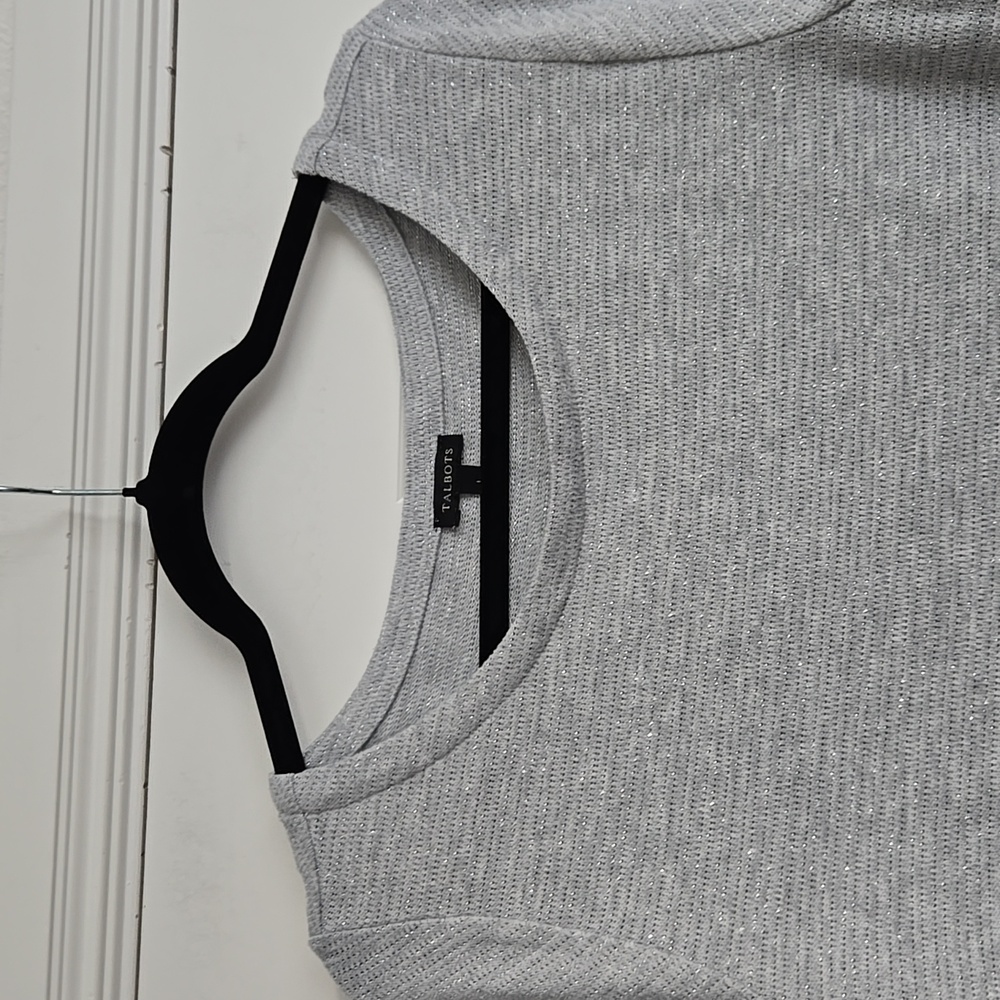 Talbots Gray Long Sleeve With Button Details - image 2